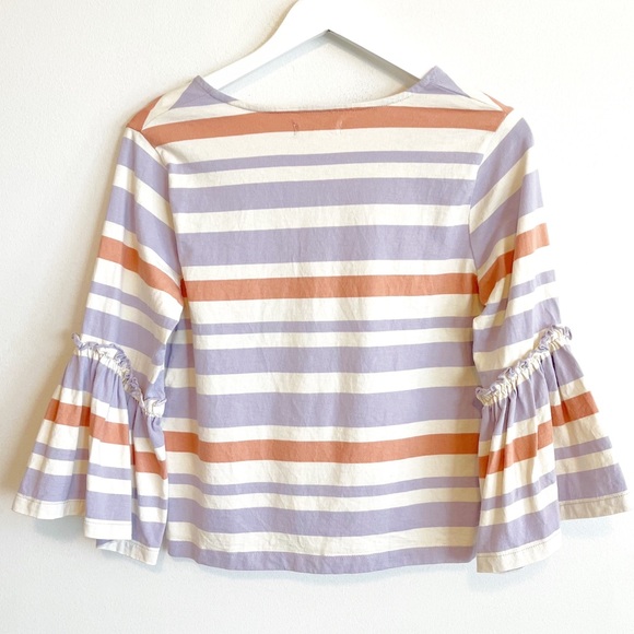 Madewell Ruffle-Sleeve Top in Fairhaven Stripe - Picture 10 of 10